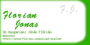 florian jonas business card